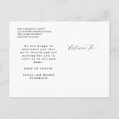 新しい住所シンプルの最小移動 案内ポストカード (裏面)