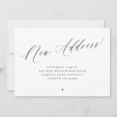 新しい住所シンプルの最小移動 案内状 (正面)