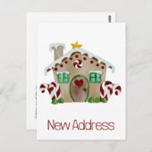 新しい住所ジンジャーブレッドハウスはがき ポストカード (正面/裏面)