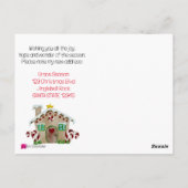 新しい住所ジンジャーブレッドハウスはがき ポストカード (裏面)