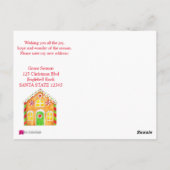 新しい住所ジンジャーブレッドハウスはがき ポストカード (裏面)