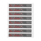 新しい住所スノーフレーククリスマス ラップアラウンドラベル (シート)