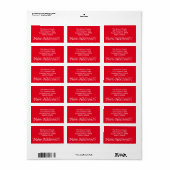 新しい住所スノーフレーククリスマス ラベル (フルシート)