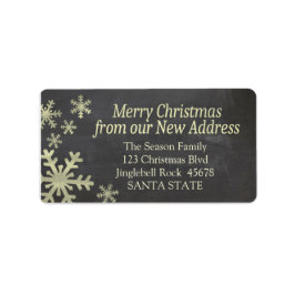 新しい住所スノーフレーク休日ラベル ラベル