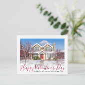 新しい住所バレンタインデー愛2枚の写真を移動 案内ポストカード (スタンド正面)