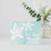 新しい住所ビーチの移動案内カード ポストカード (スタンド正面)