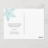 新しい住所ビーチの移動案内カード ポストカード (裏面)