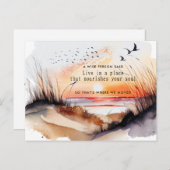 新しい住所ビーチサンセットサンドダンムービング 案内ポストカード (正面/裏面)