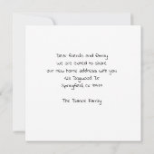 新しい住所フラットノートカード ノートカード (裏面)