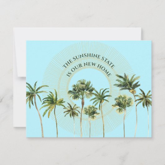 新しい住所フロリダヤシの木の移動 案内状 (正面)