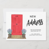 新しい住所フロントドアの移動案内 案内状 (正面)