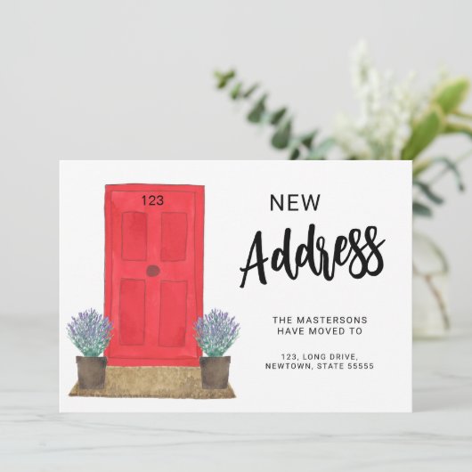 新しい住所フロントドアの移動案内 案内状 (スタンド正面)