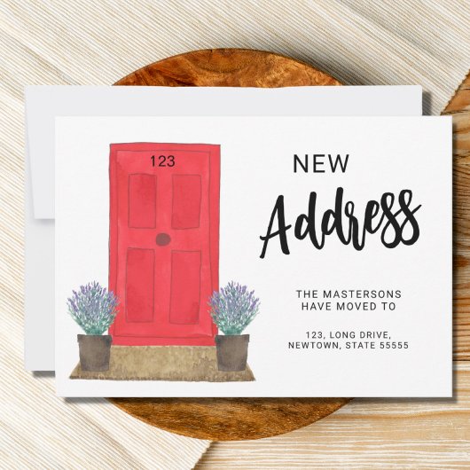 新しい住所フロントドアの移動案内 案内状