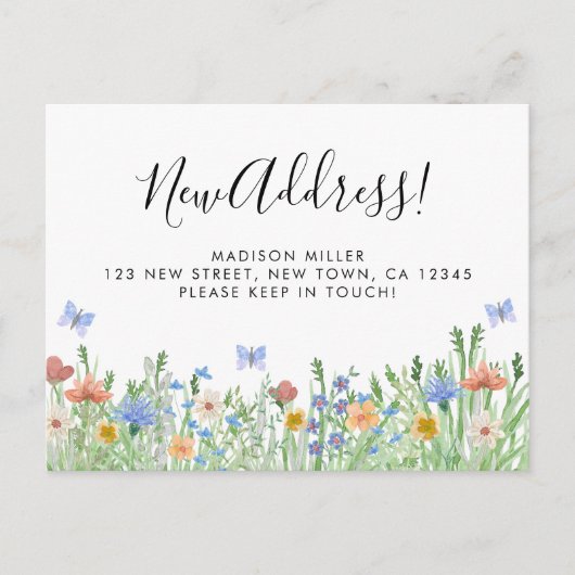 新しい住所フローラの移動のお知らせ 案内ポストカード (正面)