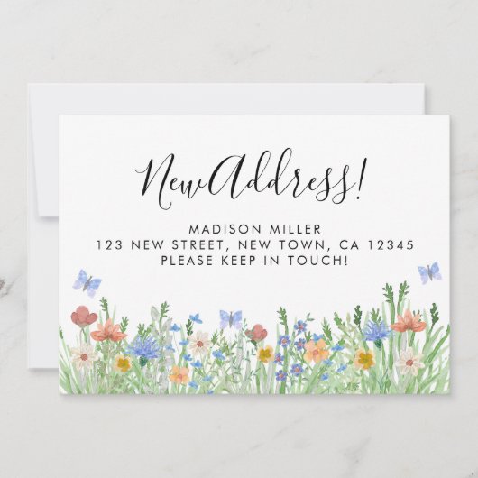 新しい住所フローラの移動のお知らせ 案内状 (正面)