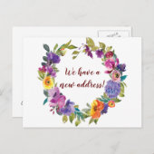 新しい住所フローラリースはがき ポストカード (正面/裏面)