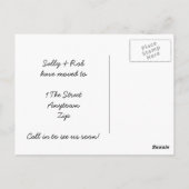 新しい住所フローラリースはがき ポストカード (裏面)