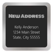 新しい住所ブラックとシルバーの動きのお知らせ