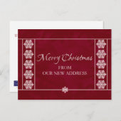 新しい住所ポストカードからのクリスマス シーズンポストカード (正面/裏面)