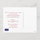 新しい住所ポストカードからのクリスマス シーズンポストカード (裏面)