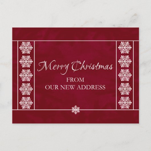 新しい住所ポストカードからのクリスマス シーズンポストカード (正面)