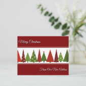 新しい住所ポストカードからのクリスマス シーズンポストカード (スタンド正面)