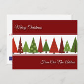 新しい住所ポストカードからのクリスマス シーズンポストカード (正面/裏面)