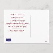 新しい住所ポストカードからのクリスマス シーズンポストカード (裏面)