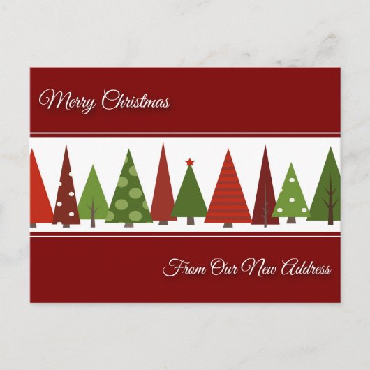 新しい住所ポストカードからのクリスマス シーズンポストカード (正面)