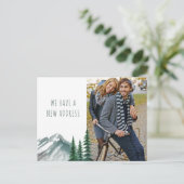 新しい住所マウンテンフォレストパイン写真の移動中 シーズンポストカード (スタンド正面)