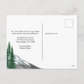 新しい住所マウンテンフォレストパイン写真の移動中 シーズンポストカード (裏面)