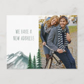 新しい住所マウンテンフォレストパイン写真の移動中 シーズンポストカード (正面)