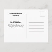 新しい住所マリゴールズインヴィンテージ手押し ポストカード (裏面)