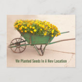 新しい住所マリゴールズインヴィンテージ手押し ポストカード (正面)