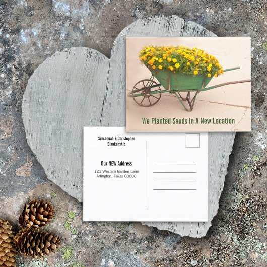 新しい住所マリゴールズインヴィンテージ手押し ポストカード