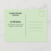 新しい住所マリゴールズインヴィンテージ手押し ポストカード (裏面)