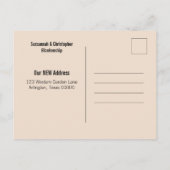 新しい住所マリゴールズインヴィンテージ手押し ポストカード (裏面)