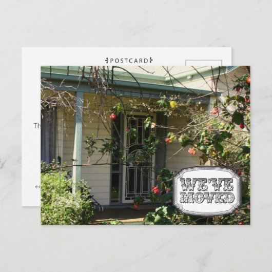 新しい住所ムービングハウスホームフォトポストカード 案内ポストカード (正面/裏面)