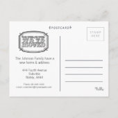 新しい住所ムービングハウスホームフォトポストカード 案内ポストカード (裏面)