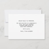 新しい住所モダンスクリプトホームピケットフェンス移動 案内状 (裏面)