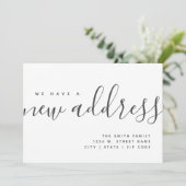 新しい住所モダンミニマル書道ニューホーム 案内状 (スタンド正面)