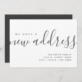 新しい住所モダンミニマル書道ニューホーム 案内状 (正面/裏面)