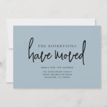 新しい住所モダン書道ほこりっぽい青い移動