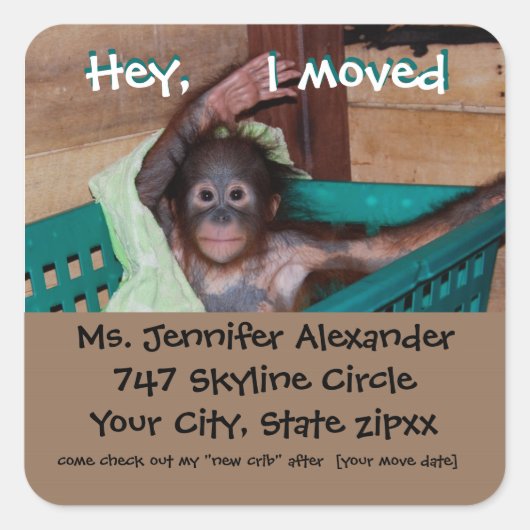 新しい住所モンキービジネス スクエアシール (正面)