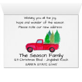 新しい住所レッドレトロピックアップトラック (内部横(下))