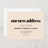新しい住所レトロエレガントの移動案内 ポストカード (正面/裏面)