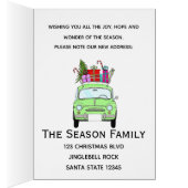 新しい住所レトロフィアット500クリスマスギフト (内側 (右))