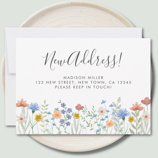 新しい住所ワイルドフラワーの移動告知 案内状