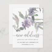 新しい住所住所の微妙なフローラ変更 案内ポストカード (正面/裏面)