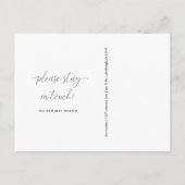 新しい住所住所の微妙なフローラ変更 案内ポストカード (裏面)